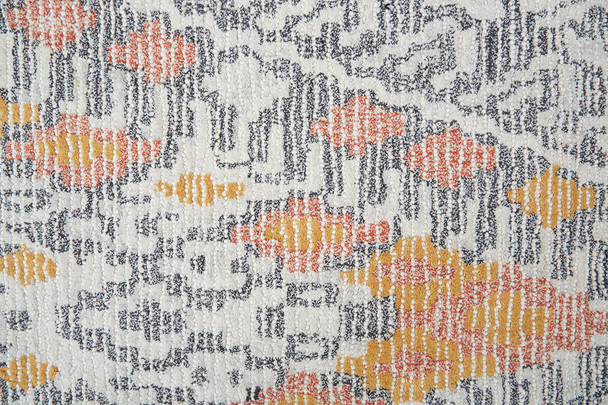Feizy Arazad 8476F Gray Orange Rug