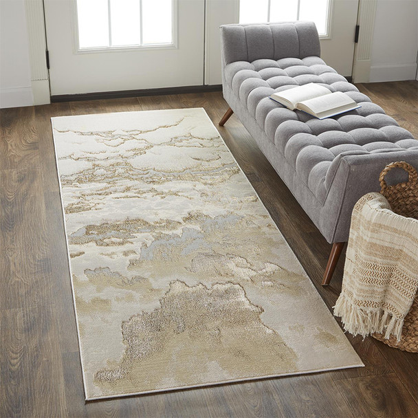 Feizy Aura 3727F Gold Beige Rug