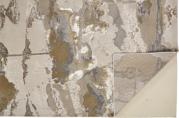 Feizy Aura 3737F Gold Tan Rug