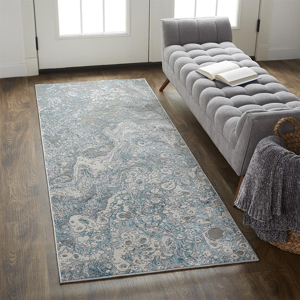 Feizy Azure 3405F Silver Blue Rug