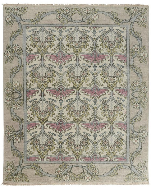 Feizy Beall 6714F Gray Pink Rug