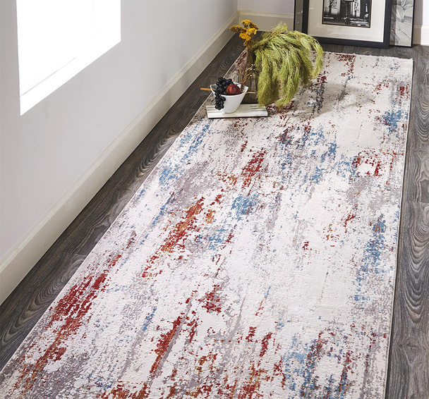 Feizy Cadiz 3903F Ivory Multi Rug