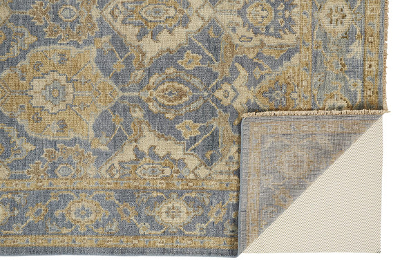 Feizy Carrington 6502F Blue Gold Rug