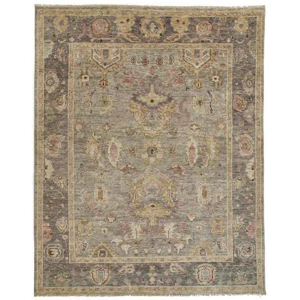 Feizy Carrington 6504F Gray Pink Rug