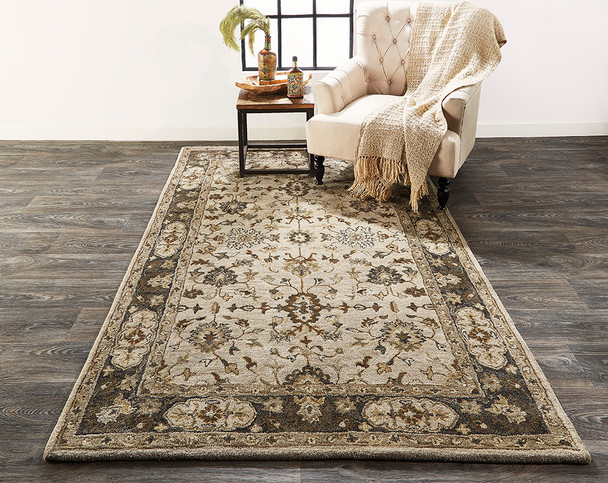 Feizy Eaton 8399F Gray Beige Rug
