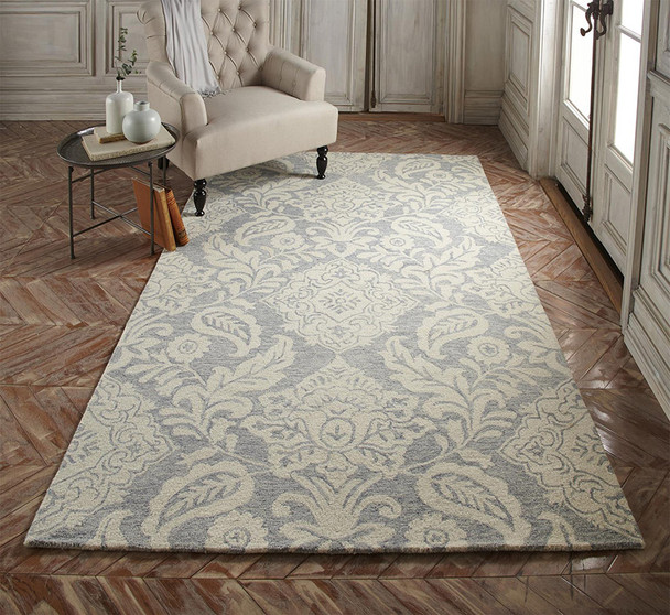 Feizy Belfort 8776F Blue Ivory Rug