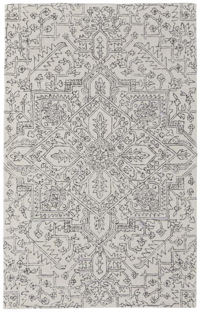 Feizy Belfort 8778F Ivory Charcoal Rug