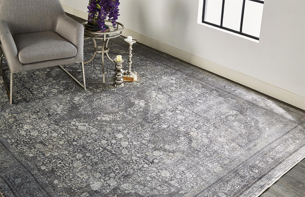 Feizy Sarrant 3967F Gray Silver Rug