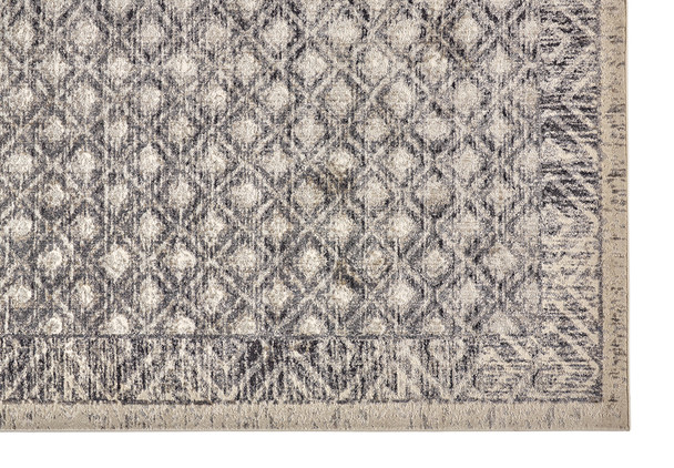 Feizy Kano 3875F Black Ivory Rug