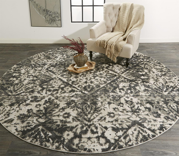 Feizy Kano 3876F Gray Ivory Rug