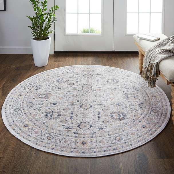 Feizy Kyra 3854F Ivory Blue Rug