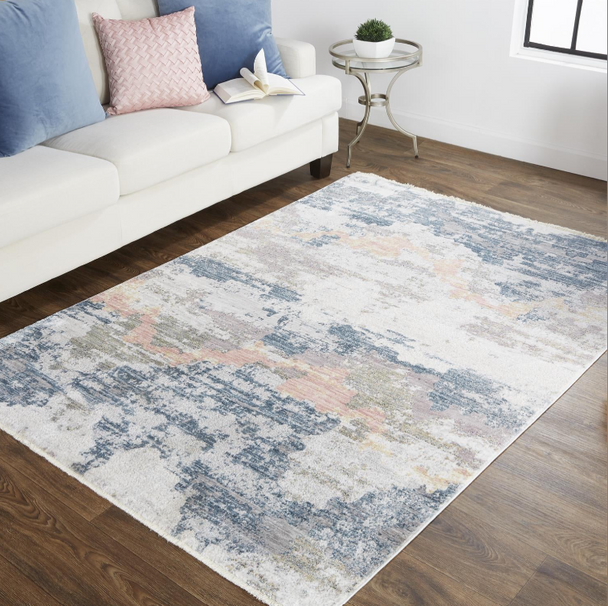 Feizy Kyra 3859F Blue Ivory Rug