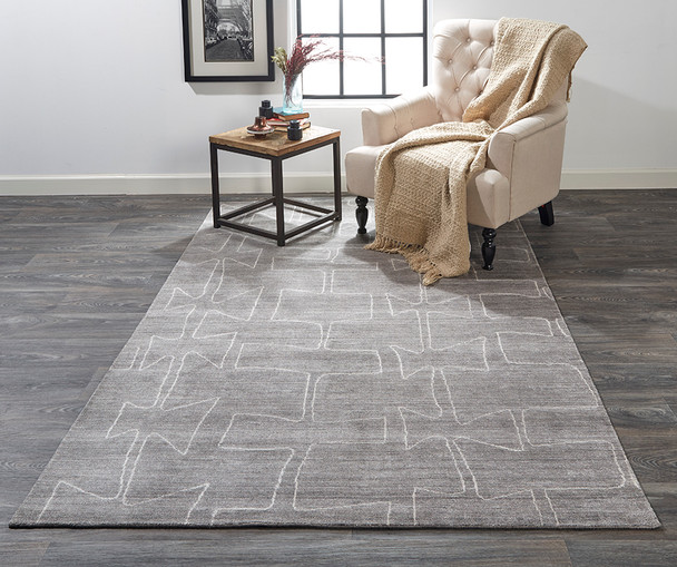 Feizy Lennox 8697F Gray Ivory Rug