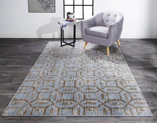 Feizy Milton 3472F Blue Taupe Rug