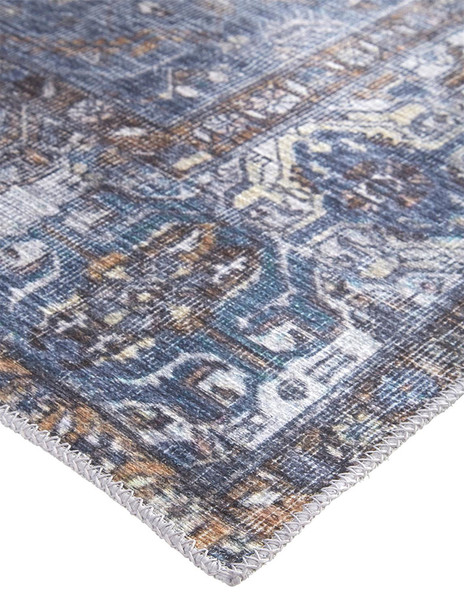 Feizy Percy 39AIF Blue Brown Rug