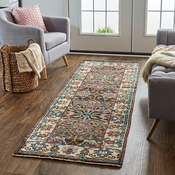 Feizy Piraj 6461F Blue Gold Rug