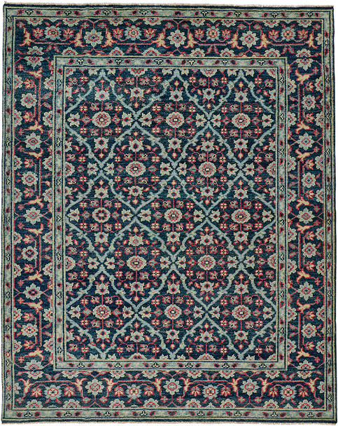 Feizy Piraj 6463F Teal Red Rug