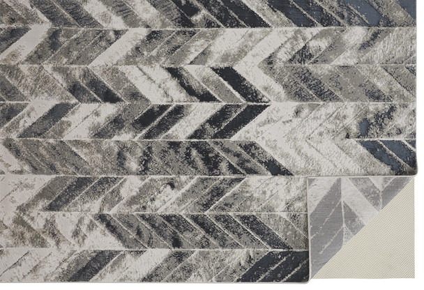 Feizy Micah 3048F Silver Black Rug