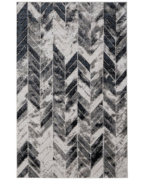 Feizy Micah 3048F Silver Black Rug