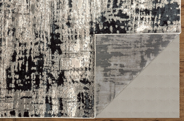 Feizy Micah 3339F Silver Black Rug