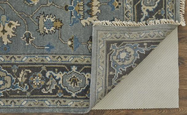 Feizy Ustad 6109F Blue Gray Rug