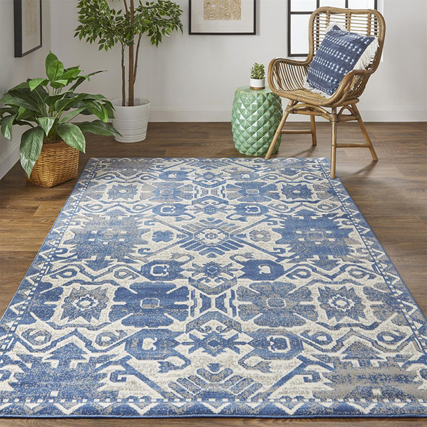 Feizy Foster 3758F Beige Blue Rug