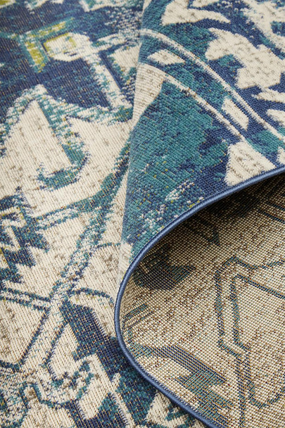 Feizy Foster 3760F Teal Teal Rug