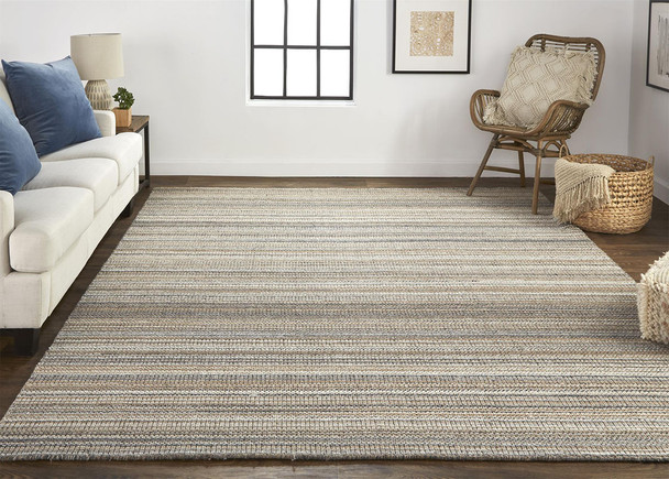 Feizy Keaton 8018F Brown Multi Rug