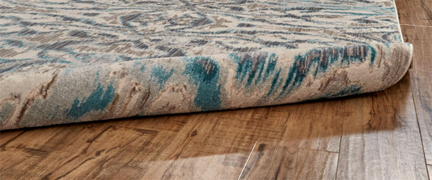 Feizy Keats 3467F Teal Taupe Rug