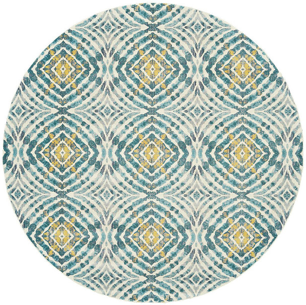 Feizy Keats 3469F Blue Yellow Rug