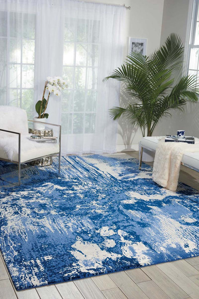 Nourison Twilight TWI24 Blue/Ivory Rug