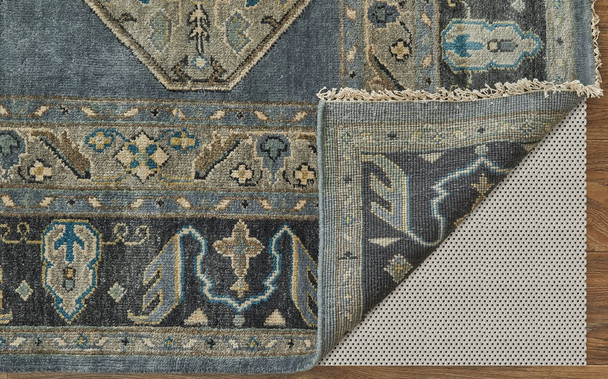 Feizy Ustad 6111F Blue Gray Rug