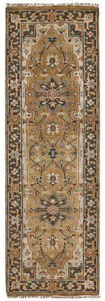 Feizy Ustad 6112F Gold Brown Rug