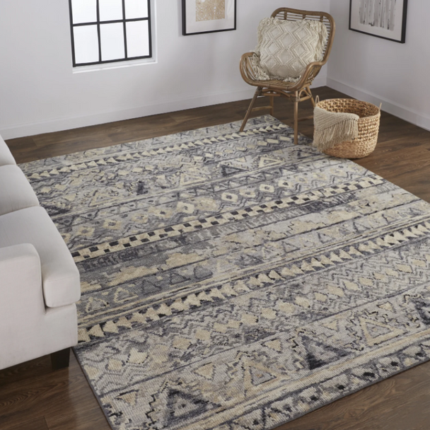 Feizy Palomar 6630F Gray Blue Rug