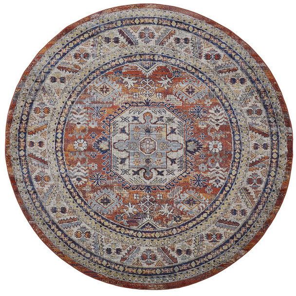 Feizy Bellini I3136 Orange Multi Rug