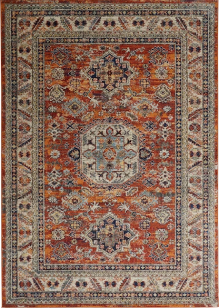Feizy Bellini I3136 Orange Multi Rug