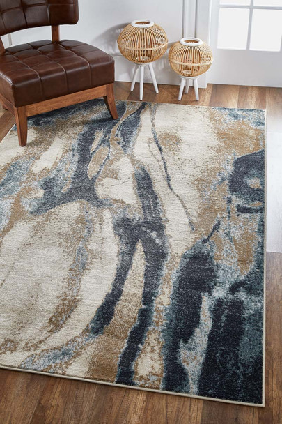 Kas Avalon 5618 Ivory Blue Wonder Rug