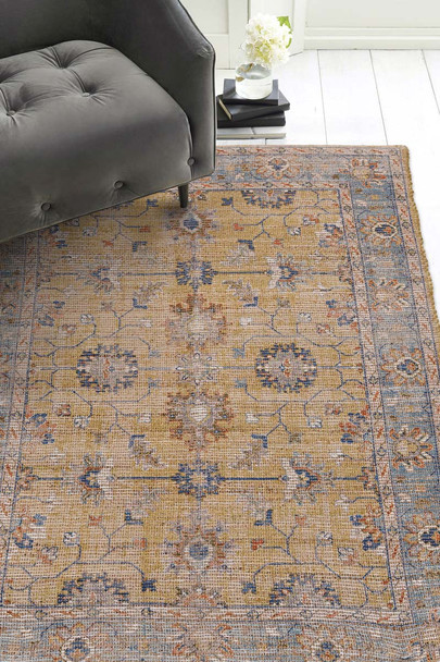 Kas Morris 2231 Gold Lt Blue Karissa Rug
