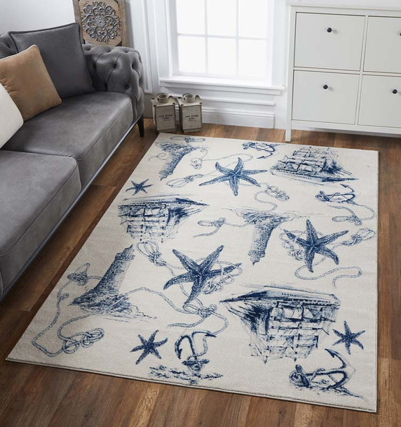 Kas Stella 6269 Ivory Navy Coast Rug