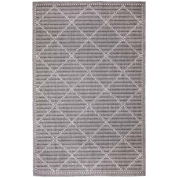 TransOcean Malibu 8225 47 Checker Diamond Charcoal Rug