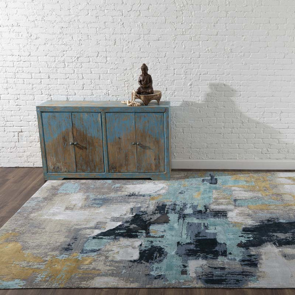 Karastan Bespoke RG138 4570 Beguiled Blue Rug