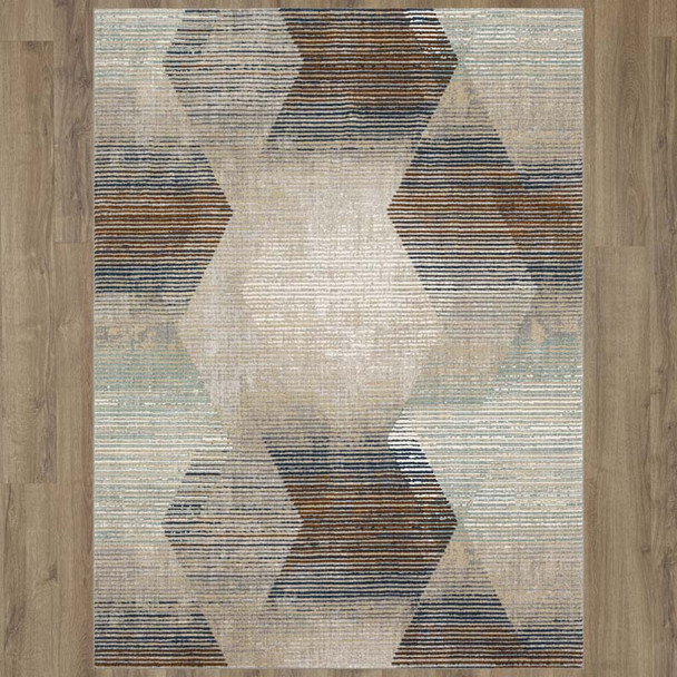 Karastan Epiphany 92205 4545 Precarious Stria Frost Grey Rug