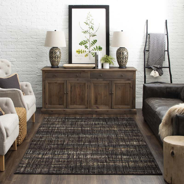 Karastan Fowler 91950 90083 Fowler Black Rug