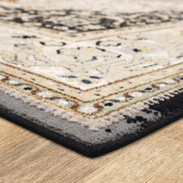 Karastan Zephyr 92123 90166 Chronos Black Rug