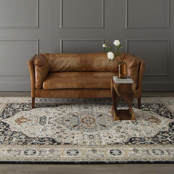 Karastan Zephyr 92123 90166 Chronos Black Rug
