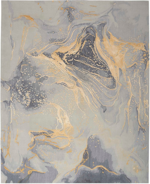 Nourison Prismatic PRS28 Grey Gold Rug