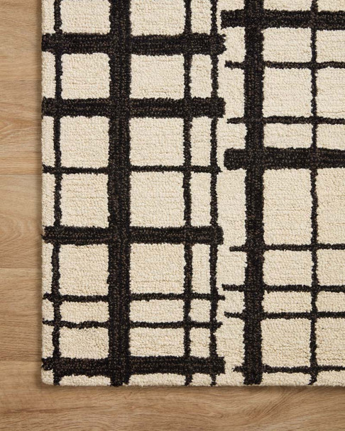 Chris Loves Julia x Loloi Polly POL-02 Black Ivory Rug