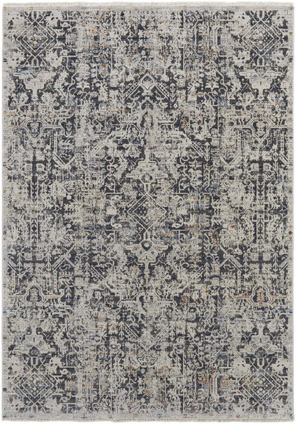 Feizy Kaia 39HUF Navy Beige Rug