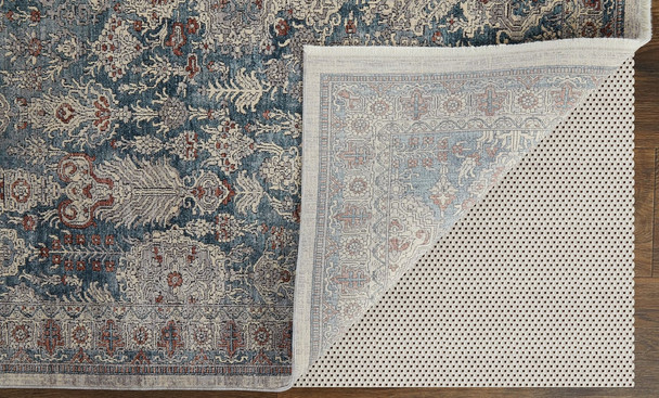 Feizy Marquette 39GUF Blue Gray Rug