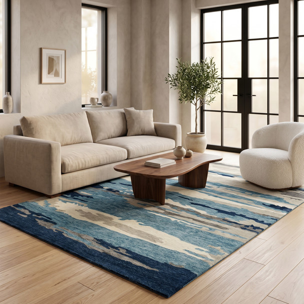 Amer Abstract ABS-4 Gunter Blue Rug